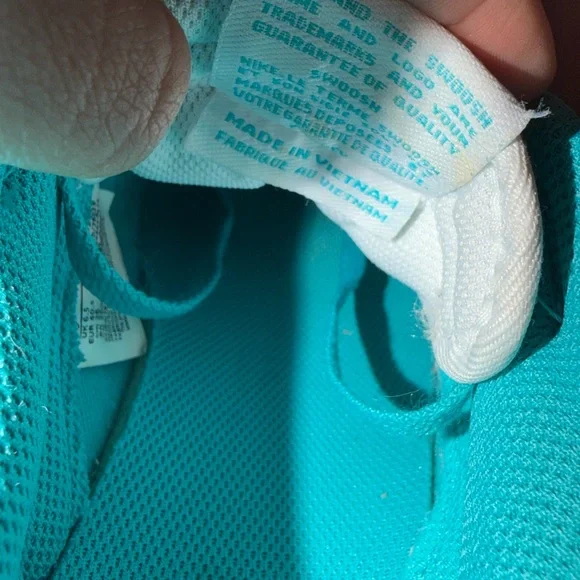 Nike Dunk Low Next Nature Shoes White and Turquoise Sz 9 - Picture 5 of 7